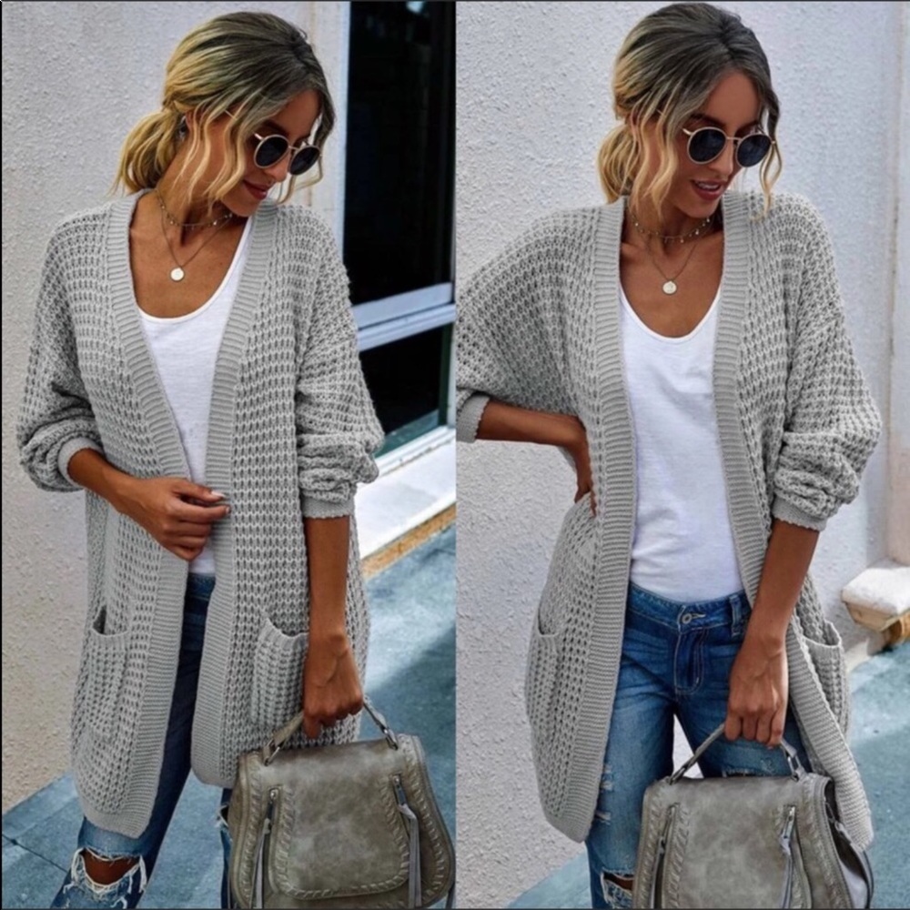 Gray Light Weight Cardigan - Picture 1 of 3